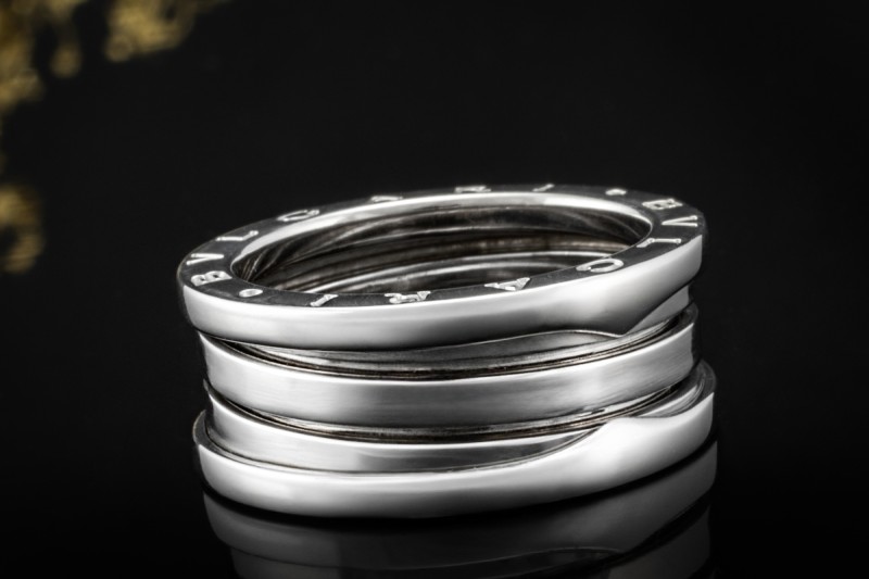BVLGARI Bulgari B.zero1 3-Band Ring beweglich in 750er Weißgold Gr. 55 