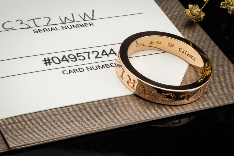 BVLGARI B.zero1 Ring Essential Band Solitär Diamant in Roségold 750 OVP 