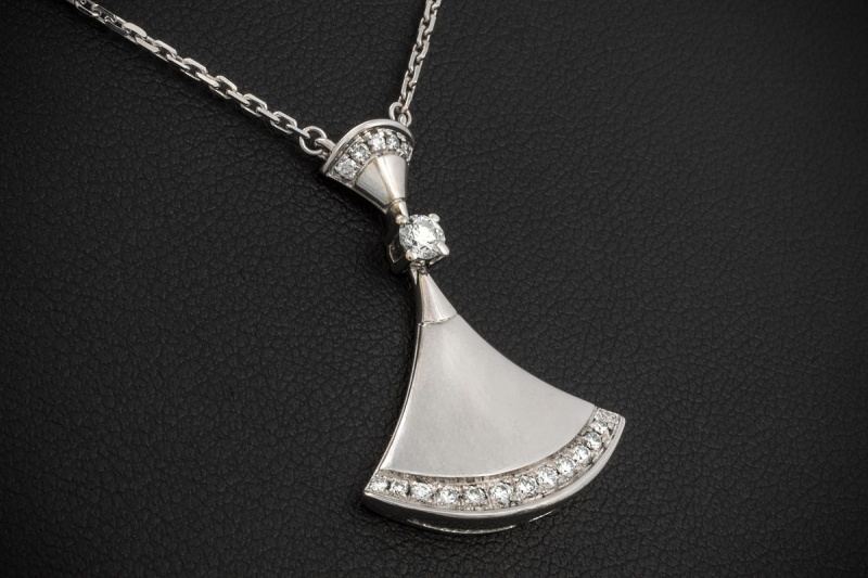 BVLGARI Divas Dream Halskette Collier mit Diamanten in Weißgold Full Set 