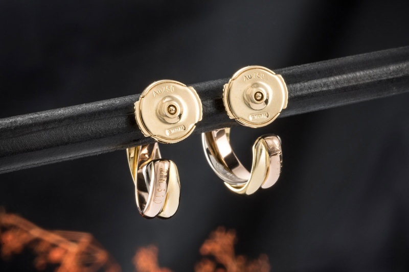 Cartier Trinity Ohrringe Creolen Ohrstecker Weißgold Roségold Gelbgold 