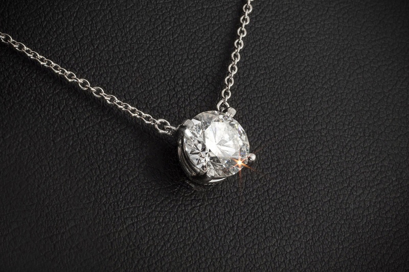 Tiffany Solitaire Collier Kette mit Diamant Anhänger 1,63 Ct. Platin 950 