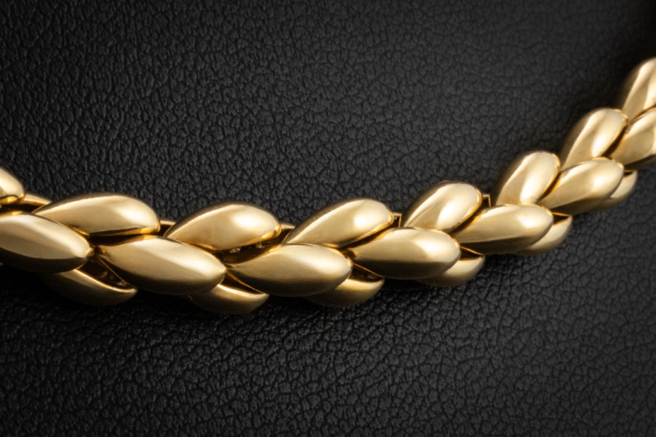 Cartier Collier Vintage Halskette Massiver Klassiker in 750er Gelbgold 