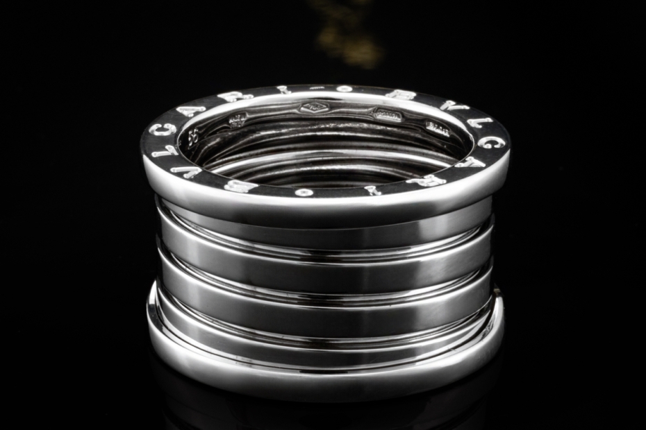 BVLGARI B.zero1 Ring 5-Band Modell in 750er Weißgold Neuwertig Größe 56 