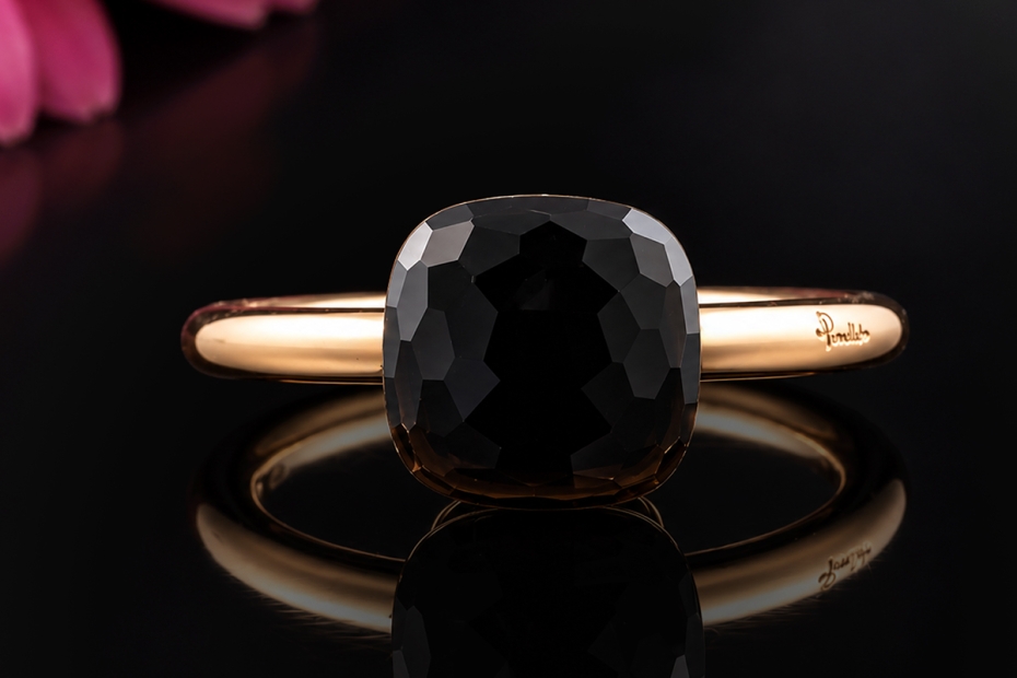Pomellato Nudo Ring Classic Brauner Rauchquarz in Rosegold 750 Größe 66 