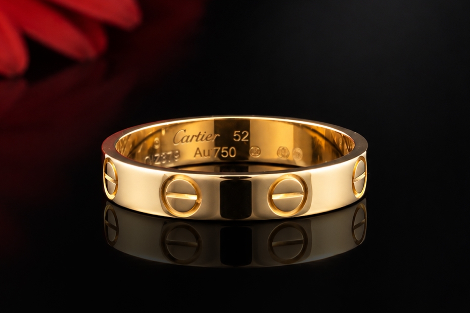 Cartier Love Ring Kleines Modell Massiv in 750er Gelbgold Größe 52 