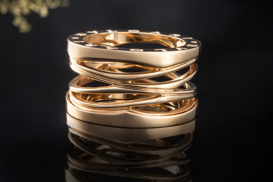 BVLGARI B.zero1 4-Band Ring Sonderedition Zaha Hadid 55 in Roségold 750 