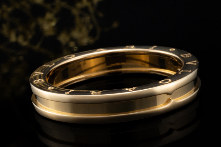 BVLGARI B.zero1 1-Band Ring Klassisch in 750er Gelbgold Sondergröße 70 