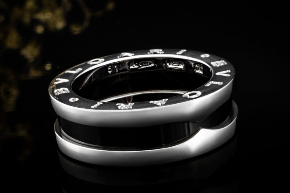 BVLGARI Ring B.zero1 Save the Children Keramik Schwarz Silber 925 Gr. 51 
