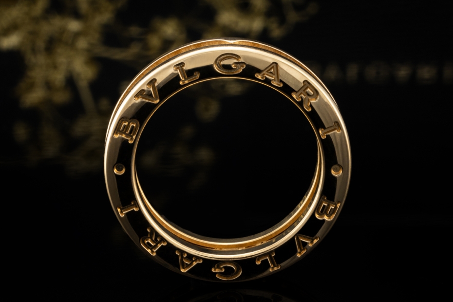 BVLGARI B.zero1 1-Band Memoire Ring Diamanten Gelbgold 750 Größe 51 OVP 