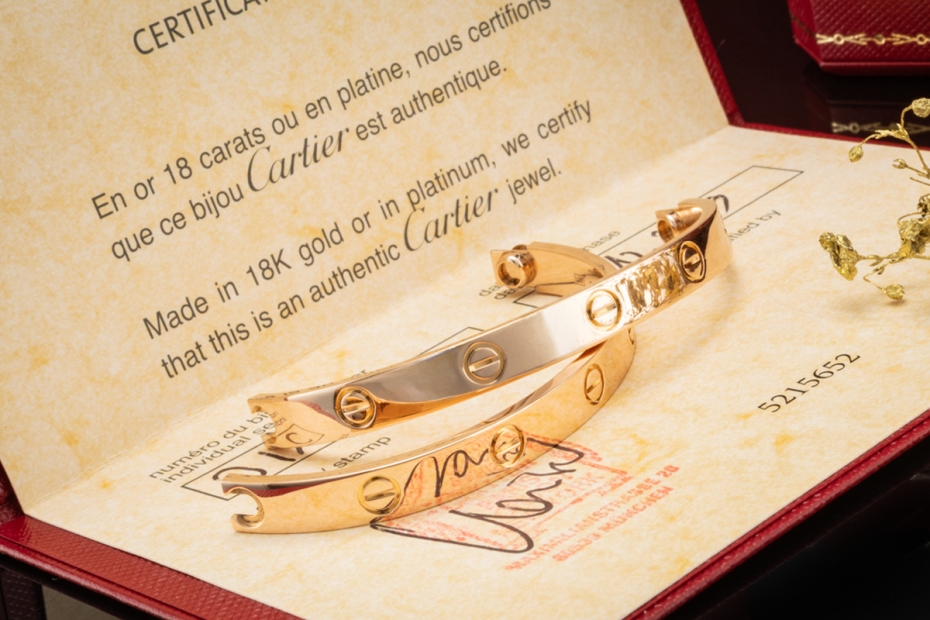 Cartier Love Armreif Klassisch Roségold 750 Bracelet Gr 17 Full Set OVP 