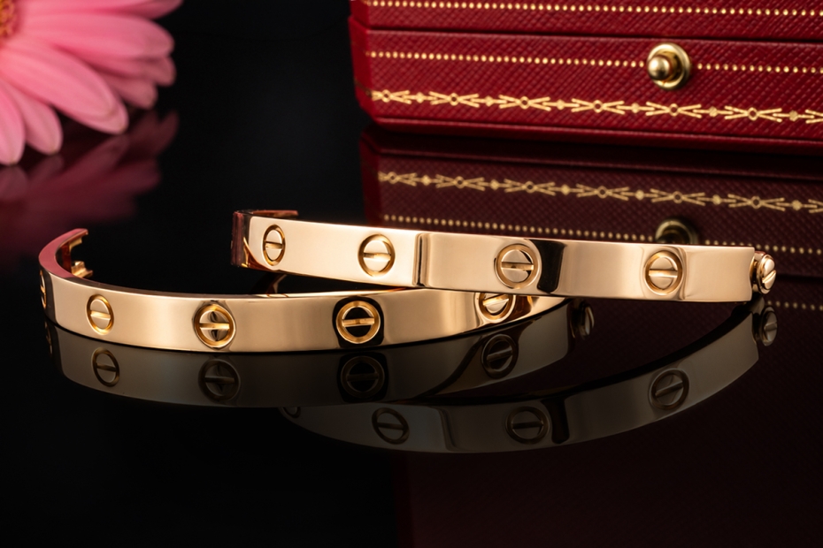 Cartier Love Armreif Armband Bracelet in 750er Roségold Größe 18 OVP 