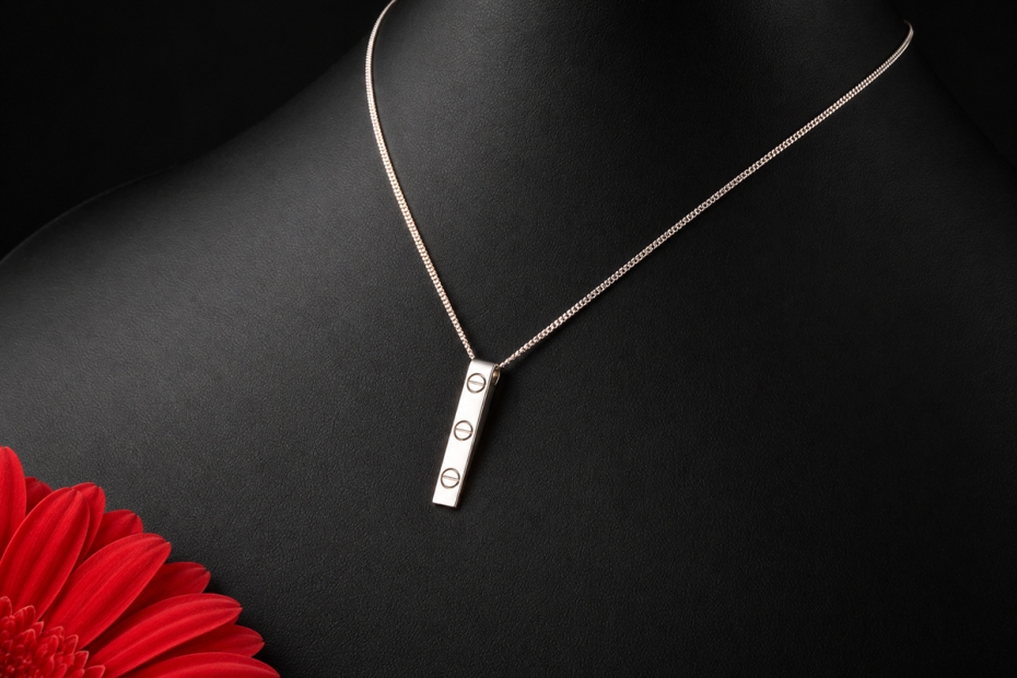 Seltener Cartier LOVE Bar Anhänger in 750er Weißgold - Vintage Rarität 