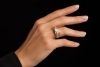 Diamantring mit eckigen Diamanten in massiver 750er Gelbgold Handarbeit 