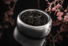 Leo Wittwer Ring mit Emaille Grau und Diamanten Brillanten Weißgold 750 