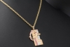 Jazychic Schütze Sternzeichen Anhänger Pink Saphir Diamanten in Roségold 