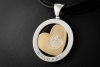 Bvlgari Tondo Heart Collier Herz Anhänger Lederkette Diamanten Gold 750 