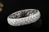 Memoire Ring Bandring mit Diamanten Goldschmiedearbeit in 750er Weißgold 