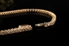 Elegantes Tennisarmband Armband mit Cognac Diamanten in 750er Roségold 