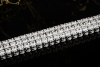 Crivelli Dreireihiges Tennisarmband mit 8,25 Ct Diamanten 750er Weißgold 