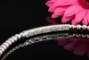 Stretch Armband Kugelarmband flexibel mit Diamanten in 750er Weißgold 