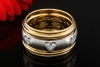 Wempe Ring Drehring mit Diamant Herzen in Weißgold Gelbgold 750 Bicolor 