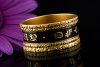 Antiker Trauerring Mary Christmas 1818 Ring Schwarz Gold in Gelbgold 750 