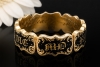 Antiker Trauerring John Taylor 1846 Ring Schwarz Gold in Gelbgold 750 