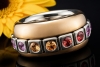 Odenwald Eternity Drehring Tango mit bunten Saphiren Massiv Roségold 750 