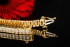Klassisches Tennisarmband Exklusive Arbeit mit Diamanten in Gelbgold 750 