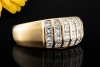 Exklusiver Wempe Ring Eckige Diamanten im Carreeschliff in Gelbgold 750 