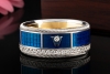 Wellendorff Ring Blaue Lagune Drehring mit Diamanten in 750er Weißgold 