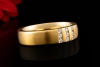 Meister Diamantring in 750er Gelbgold mattiert Trauring mit 9 Diamanten 