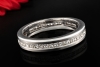 Memoire Ring Eckige Princess Cut Diamanten 1,20 Carat in 750er Weißgold 