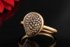 Hollfelder Creations Ring Tropfen mit braunen Diamanten in Roségold 750 