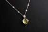 Gress-Rinck Collier Lemon-Citrin und Diamanten 750er Weißgold Handarbeit 
