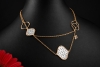 Zoccai 1839 Venice Collier mit geflochtenem Perlmutt in 750er Roségold 