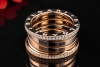 BVLGARI B.zero1 Ring Labyrinth mit Diamanten in Roségold & Weißgold 750 