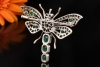 Antike Brosche Libelle Gold Smaragde Rubine Altschliff Diamanten um 1900 