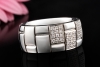 A. Odenwald Ring mit Diamanten Geometrisches Mosaik-Design Weißgold 750 