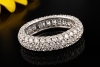 Exklusiver Memoire Ring Diamanten rundum 950er Platin Goldschmiedearbeit 