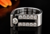 Außergewöhnlicher Designer-Ring Spannring mit Diamanten in Weißgold 750 
