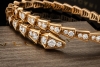 BVLGARI Serpenti Viper Armreif Armspange mit Diamanten Roségold Full Set 