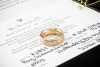 Wellendorff Ring Drehring Seidenschimmer Creme 11 Diamanten Gelbgold 750 
