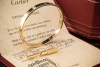 Cartier Love Armreif Armband Bracelet Diamanten Gelbgold Gr. 19 Full Set 