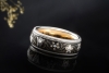 Wellendorff Ring Drehring Blütenengel Schwarz mit Diamanten Weißgold 750 