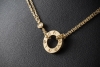 Cartier Love Collier Kette mit Anhänger 2 Diamanten in 750er Gelbgold 