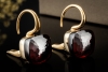 Pomellato Ohrringe Ohrstecker Nudo Classic mit Granat in 750er Gelbgold 