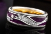 Wellendorff Ring Purpurkuss Lila Drehring Diamanten in Weißgold Full Set 
