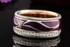 Wellendorff Ring Purpurflügel Lila Drehring Diamanten Weißgold Full Set 
