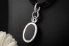 Exklusives Onyx Diamant Collier Kette und Anhänger wandelbar in Weißgold 